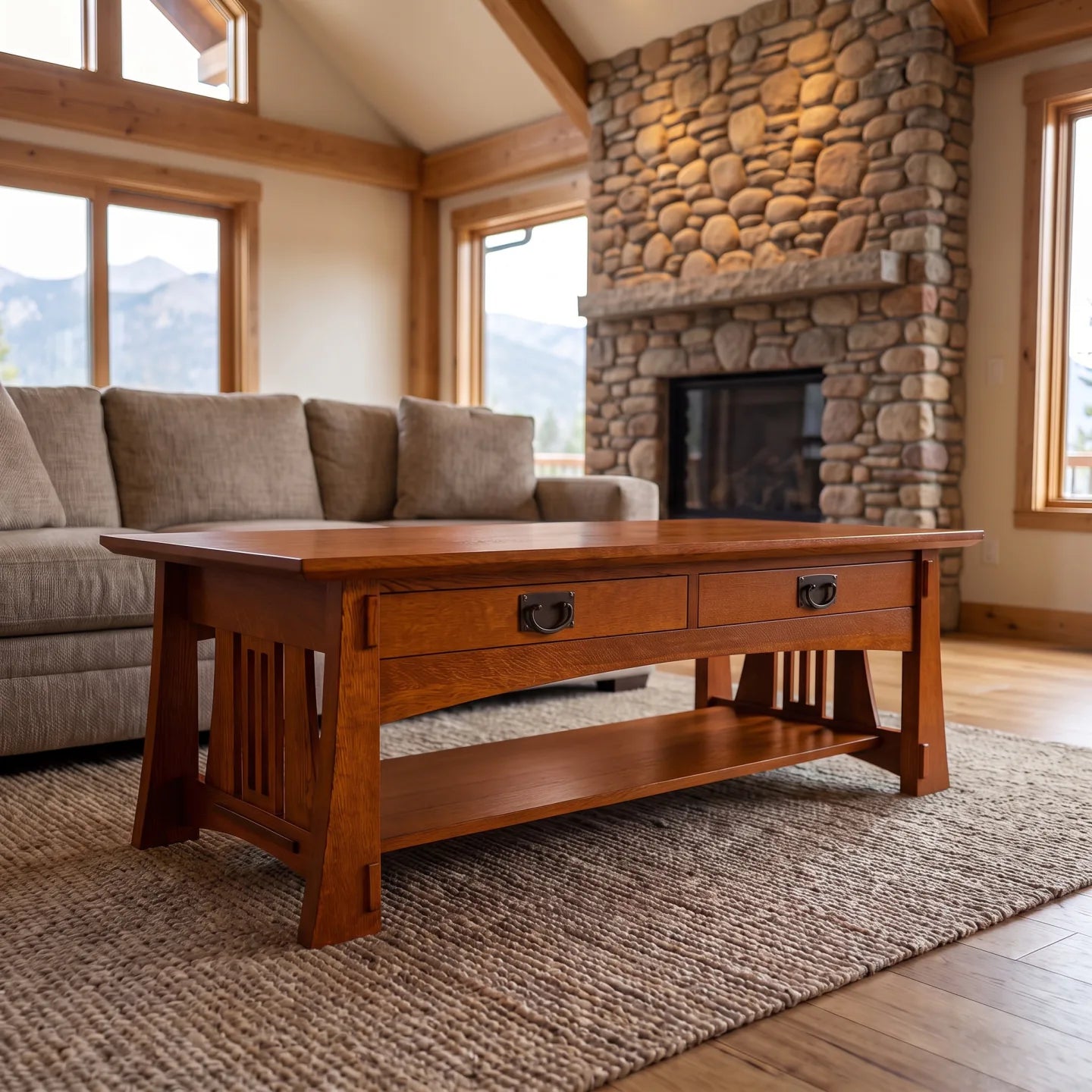 Bungalow Coffee Table - Antique Brown