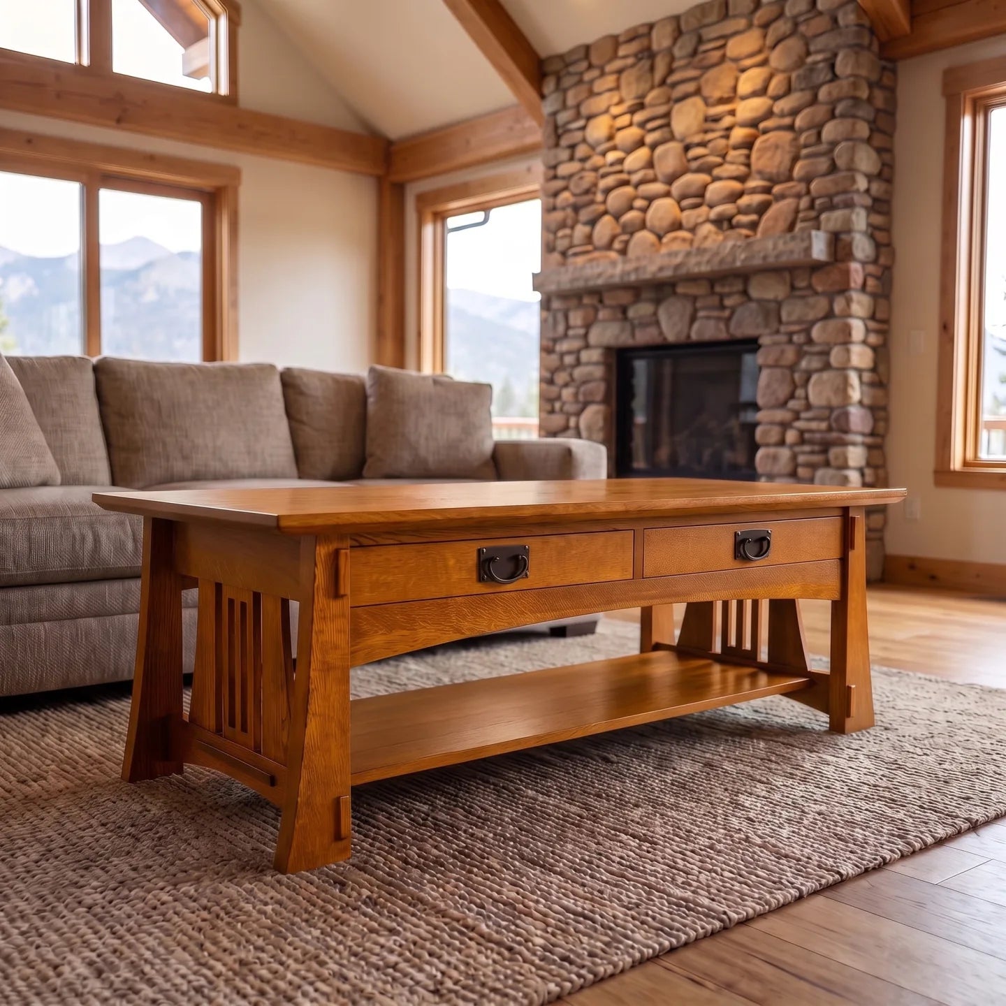 Bungalow Coffee Table - Antique Brown