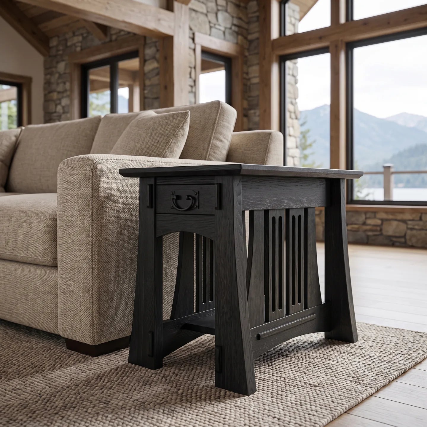 Bungalow Spacesaver End Table - Black