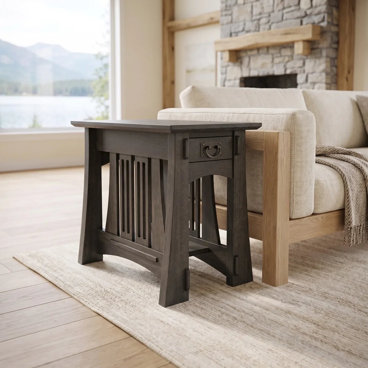 Bungalow Spacesaver End Table - Charcoal