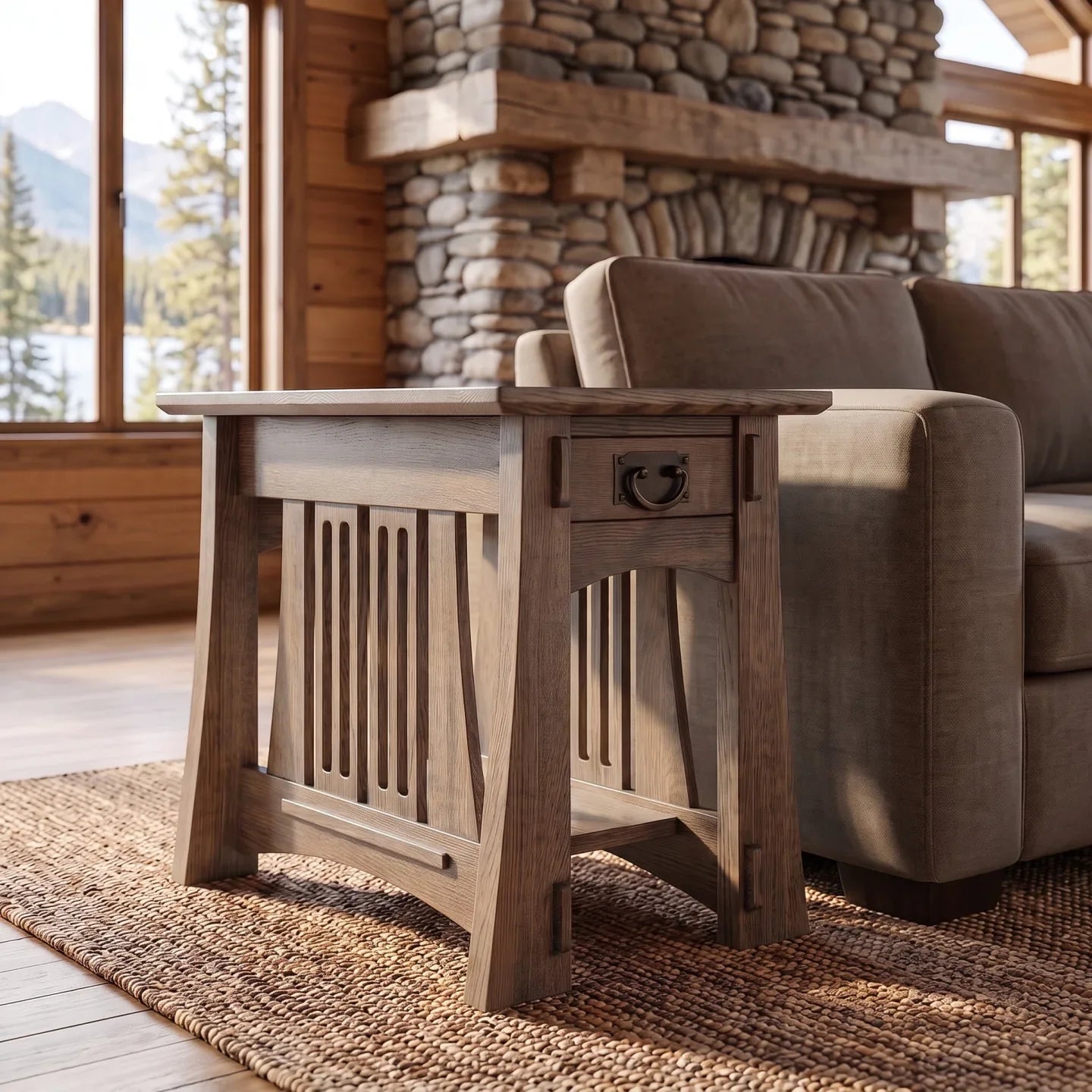 Bungalow Spacesaver End Table - Stone Gray