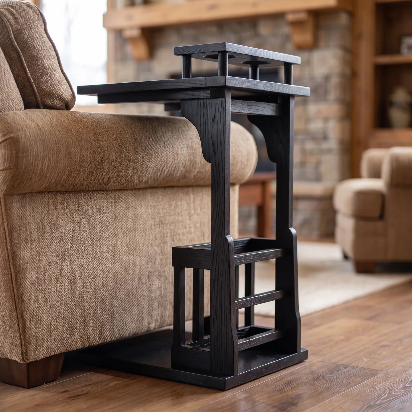 Laptop Sofamate with Cup Holders - Black