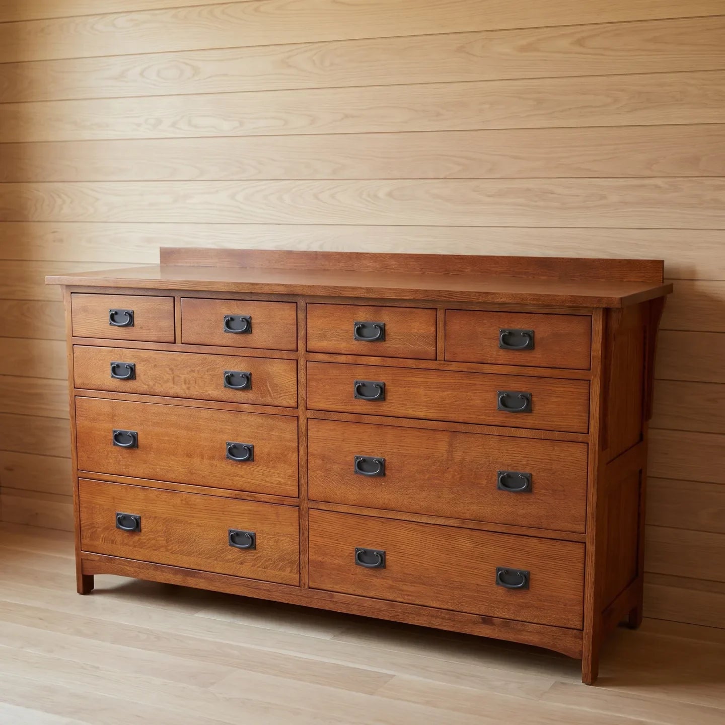 Mission 10-Drawer Dresser - Antique Brown