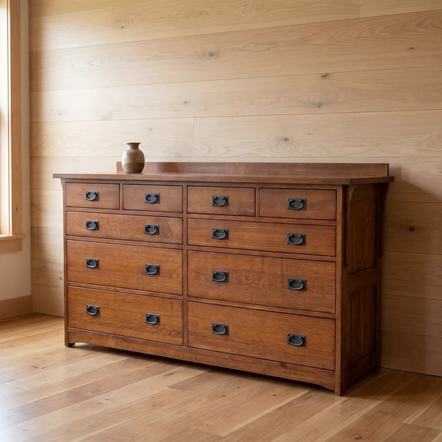 Mission 10-Drawer Dresser - Walnut