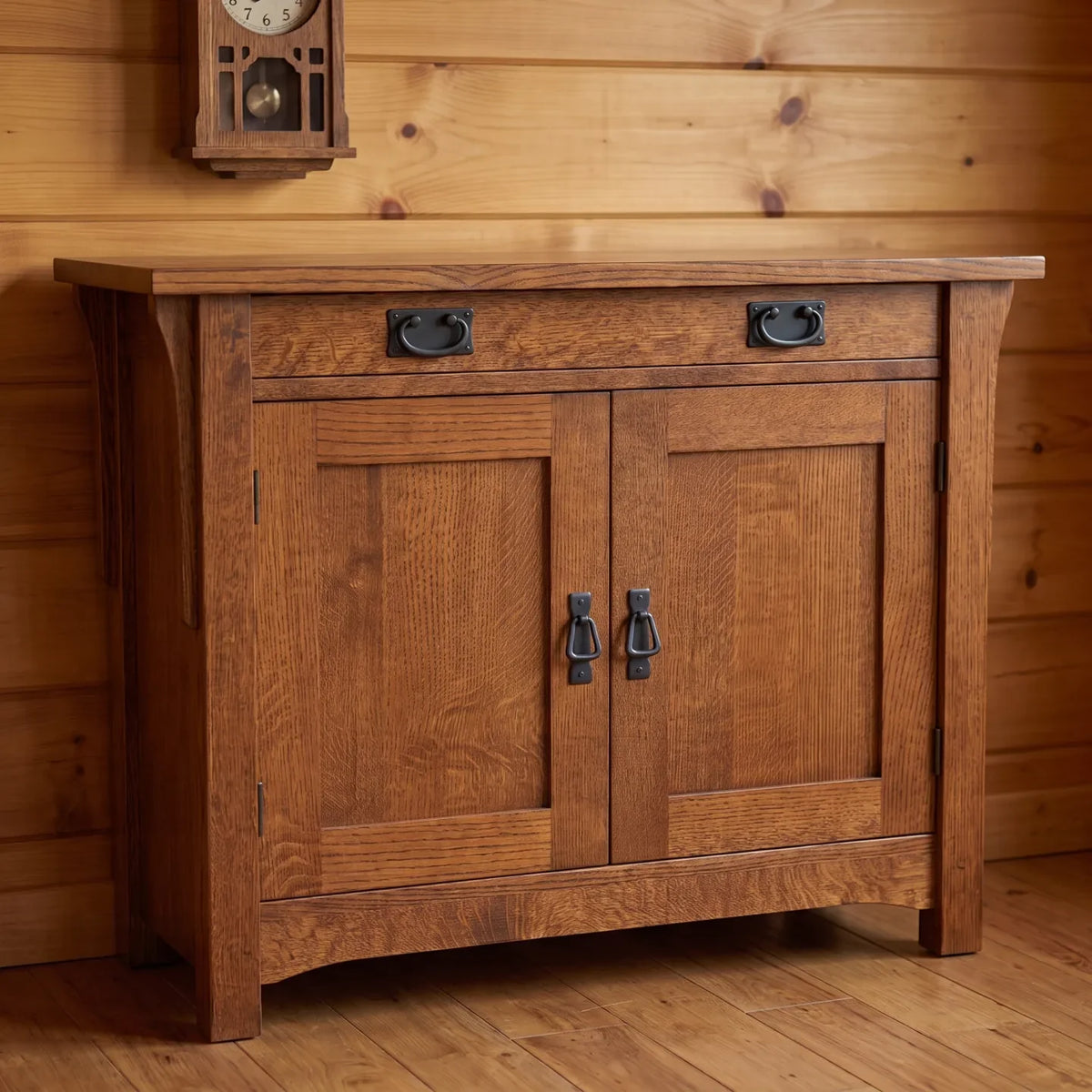 Mission 2-Door Console - Antique Brown