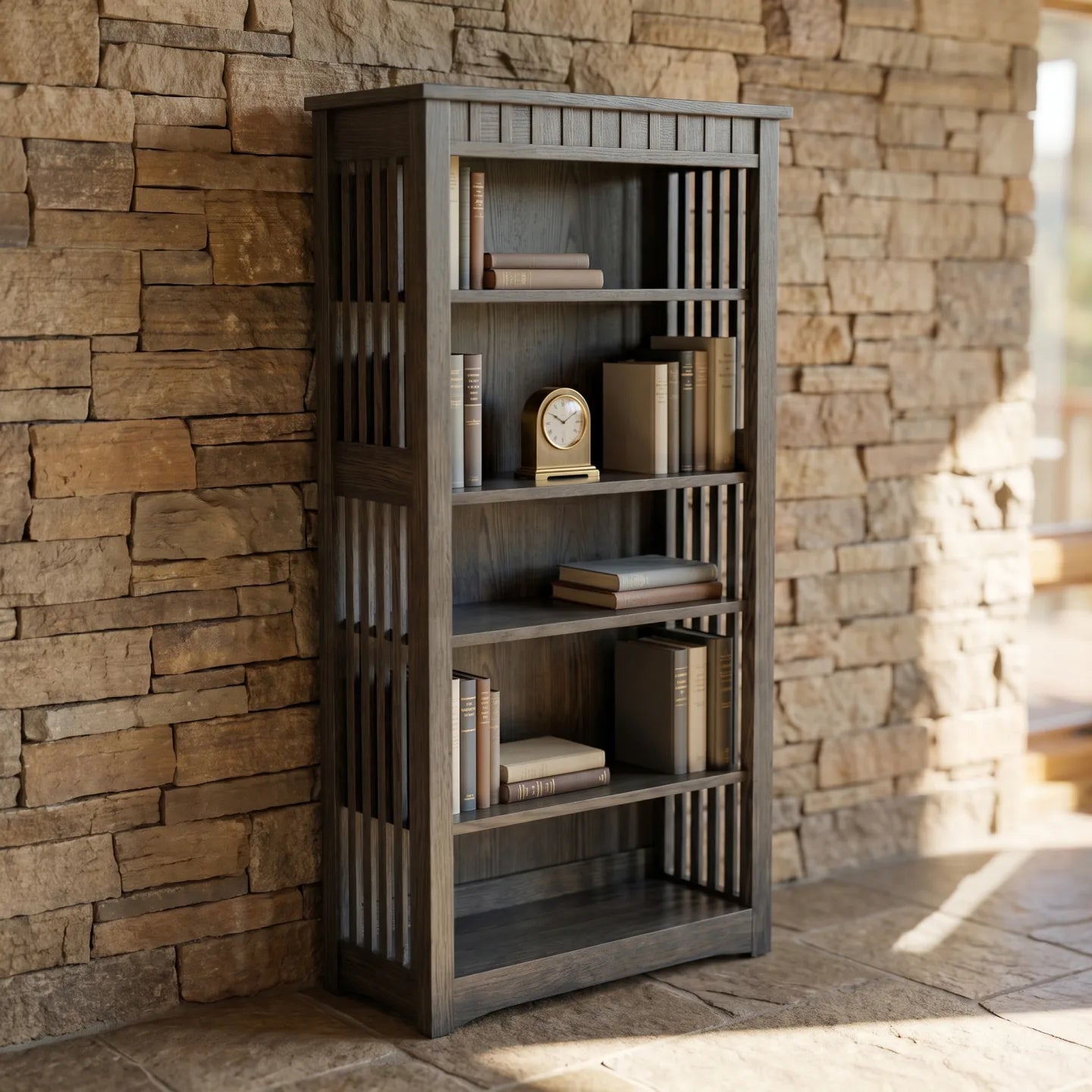 60" Bookcase - Charcoal