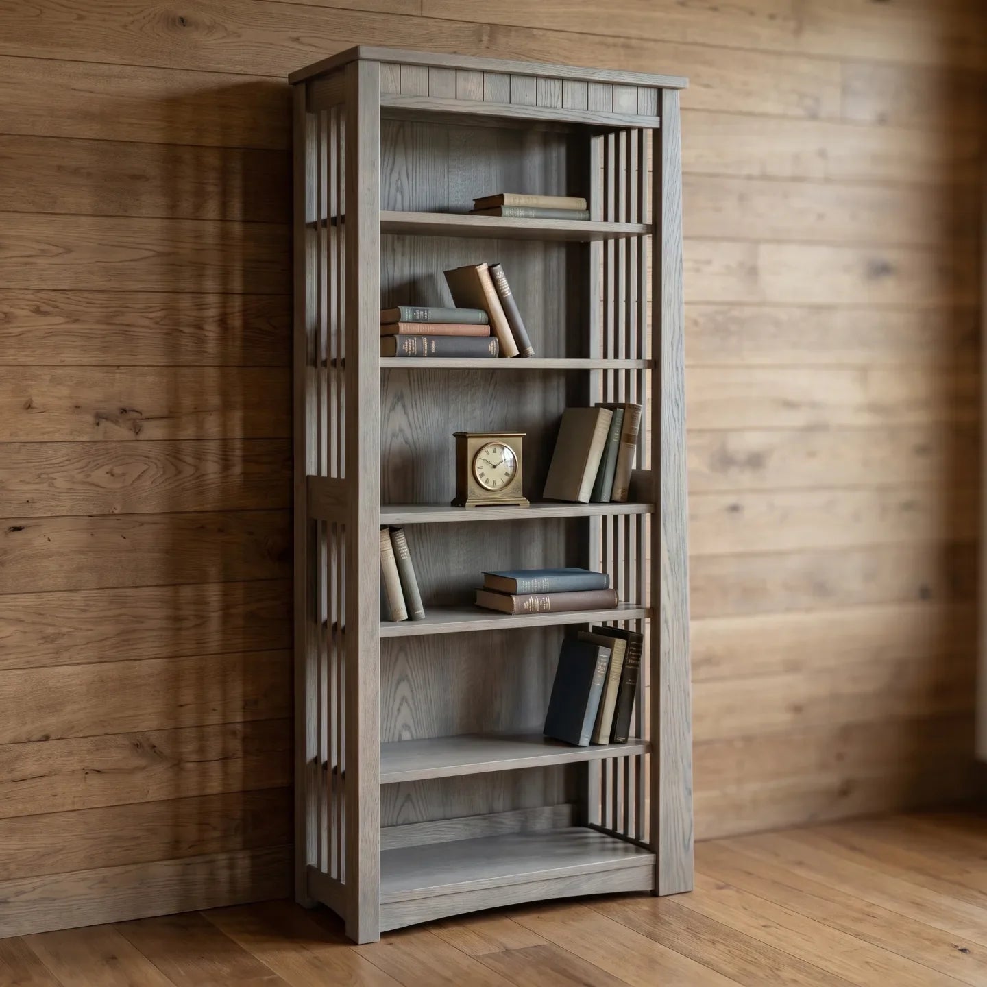 72" Bookcase - Stone Gray