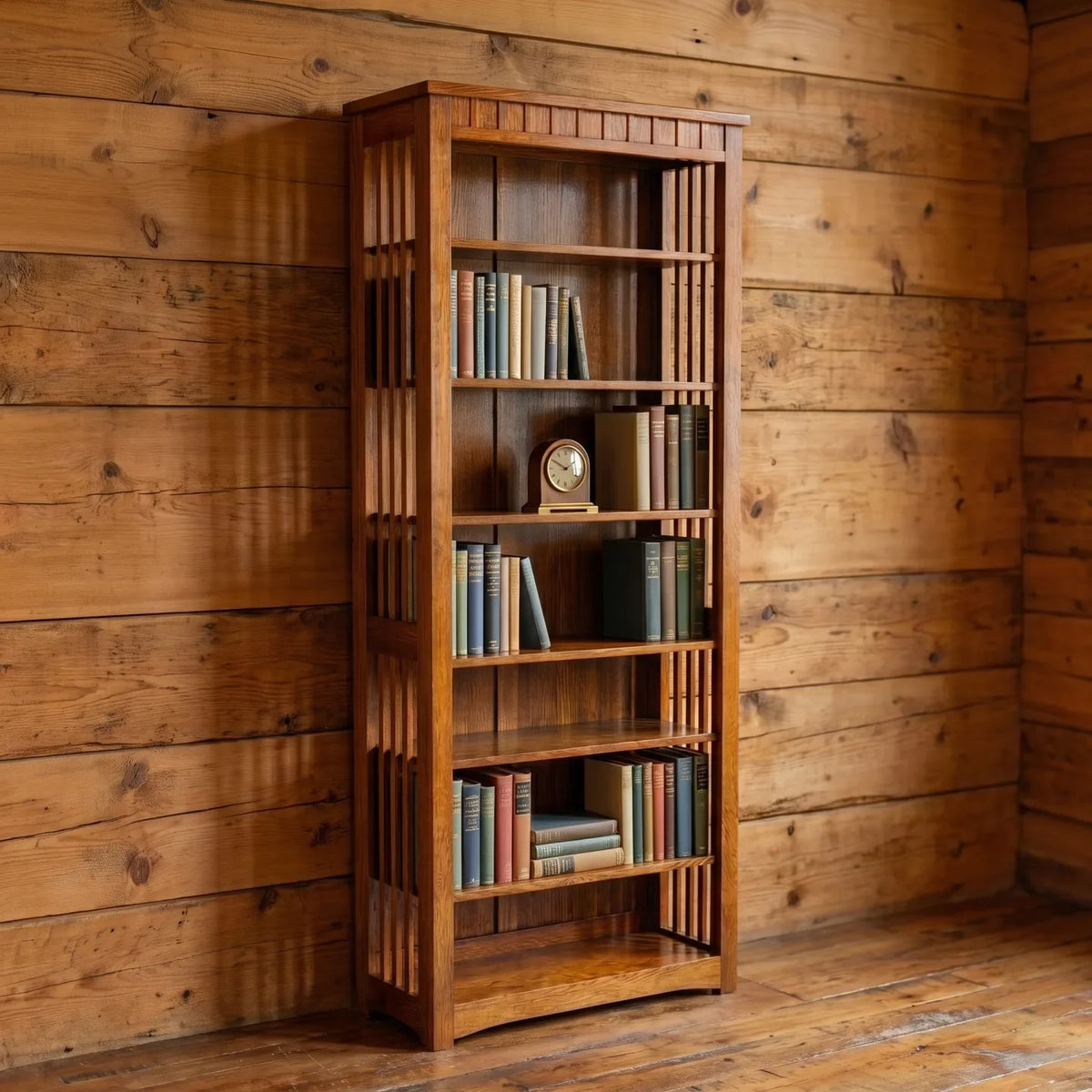 84" Bookcase - Antique Brown