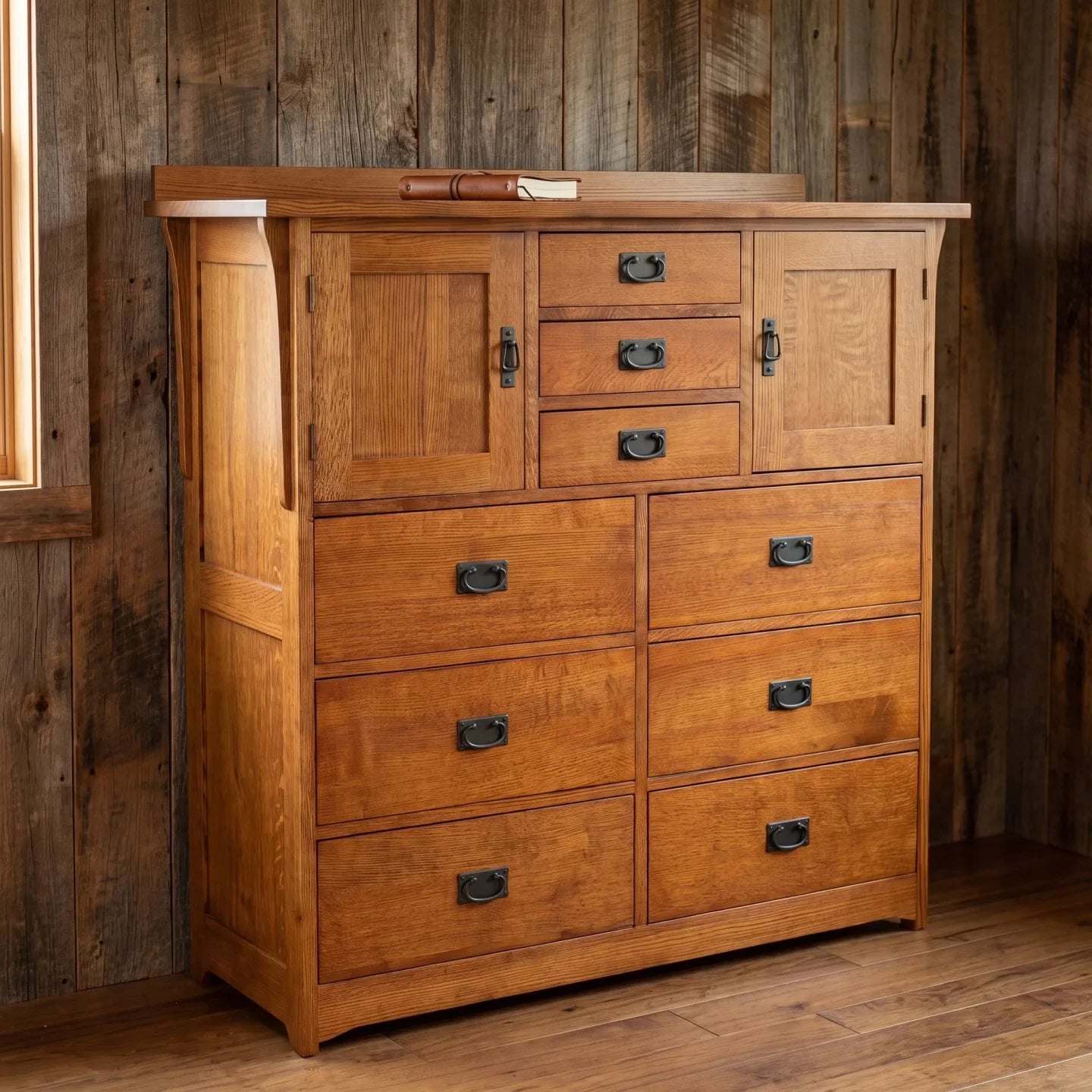 Mission 9-Drawer Bedroom Chest - Country