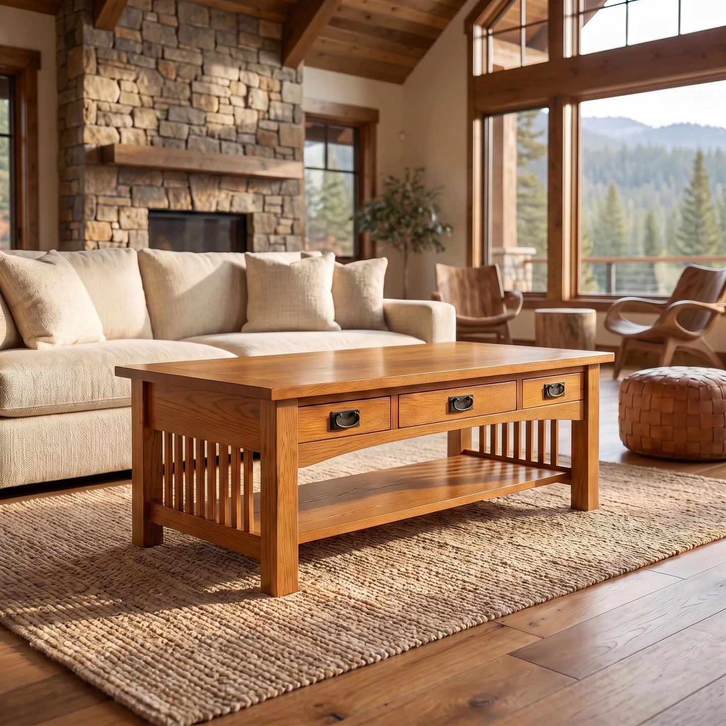 Mission Lift-Top Coffee Table - Country