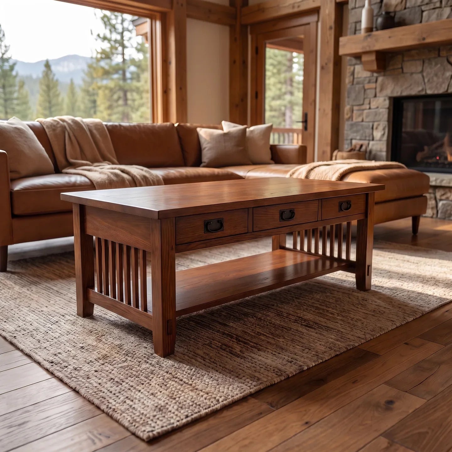 Mission Lift-Top Coffee Table - Walnut