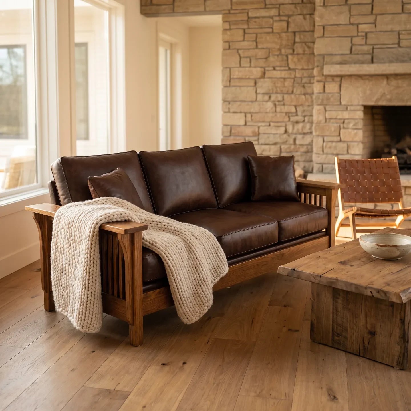 Sofa - Antique Brown