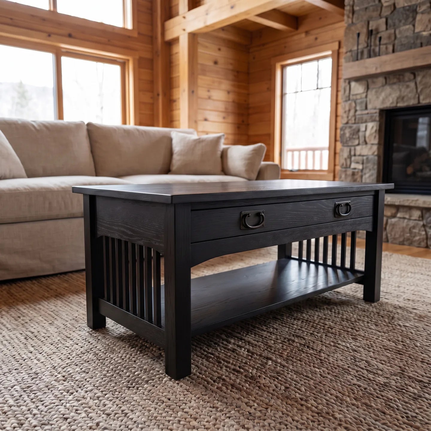 Mission Spacesaver Coffee Table - Black