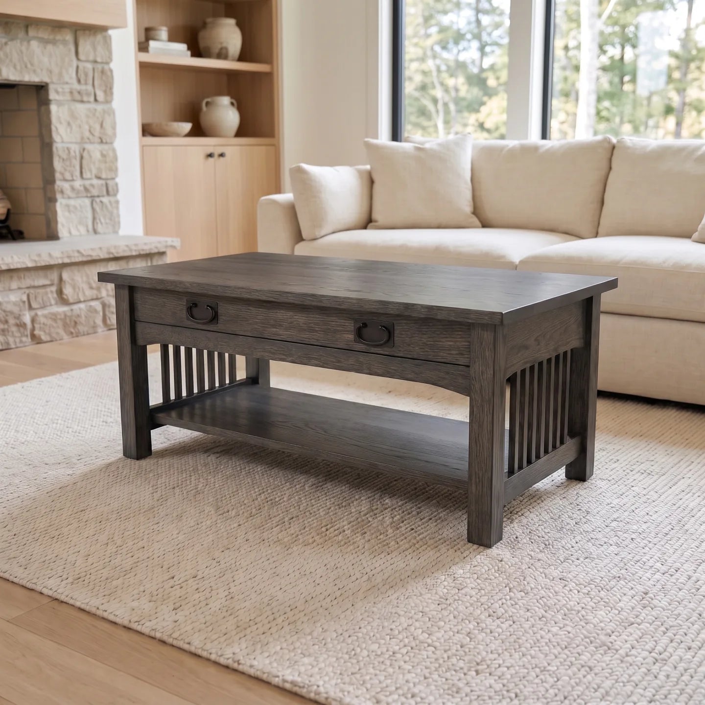 Mission Spacesaver Coffee Table - Charcoal