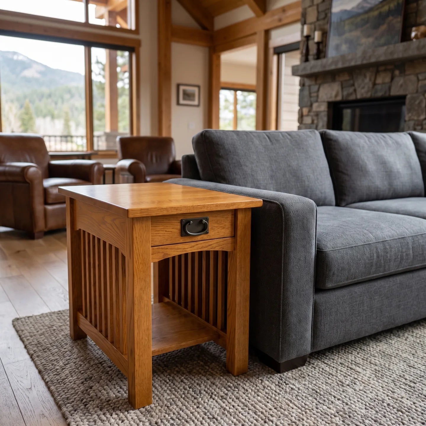 Mission Spacesaver End Table - Country