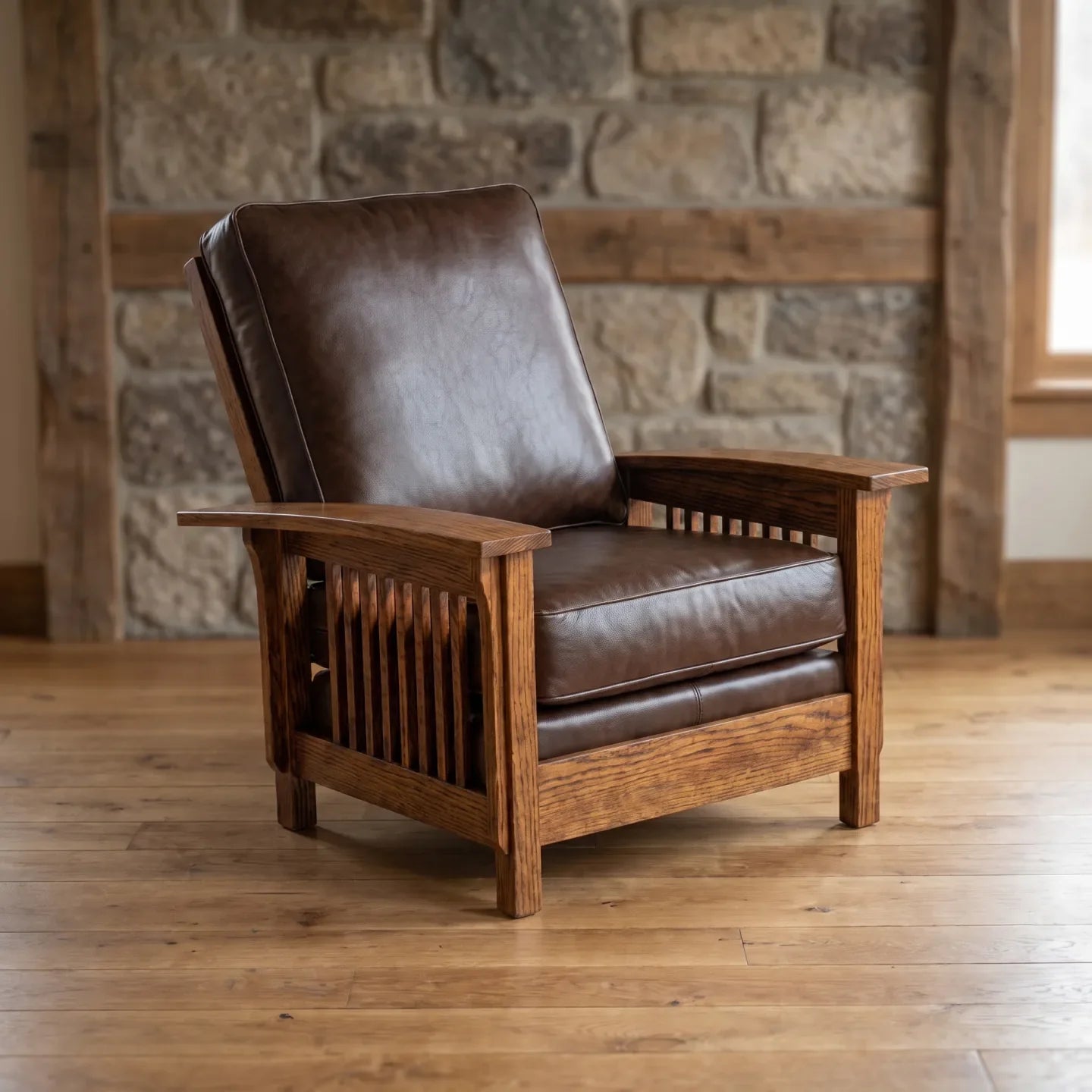 Morris Armchair - Solid Oak