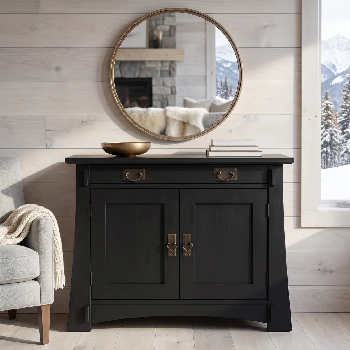 Bungalow 2-Door Console - Black