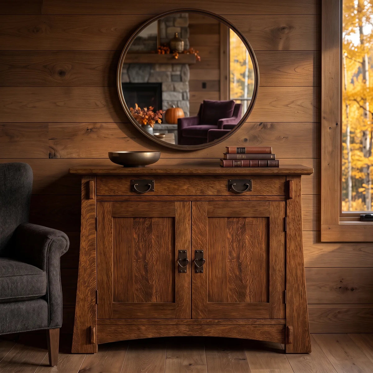 Bungalow 2-Door Console - Walnut