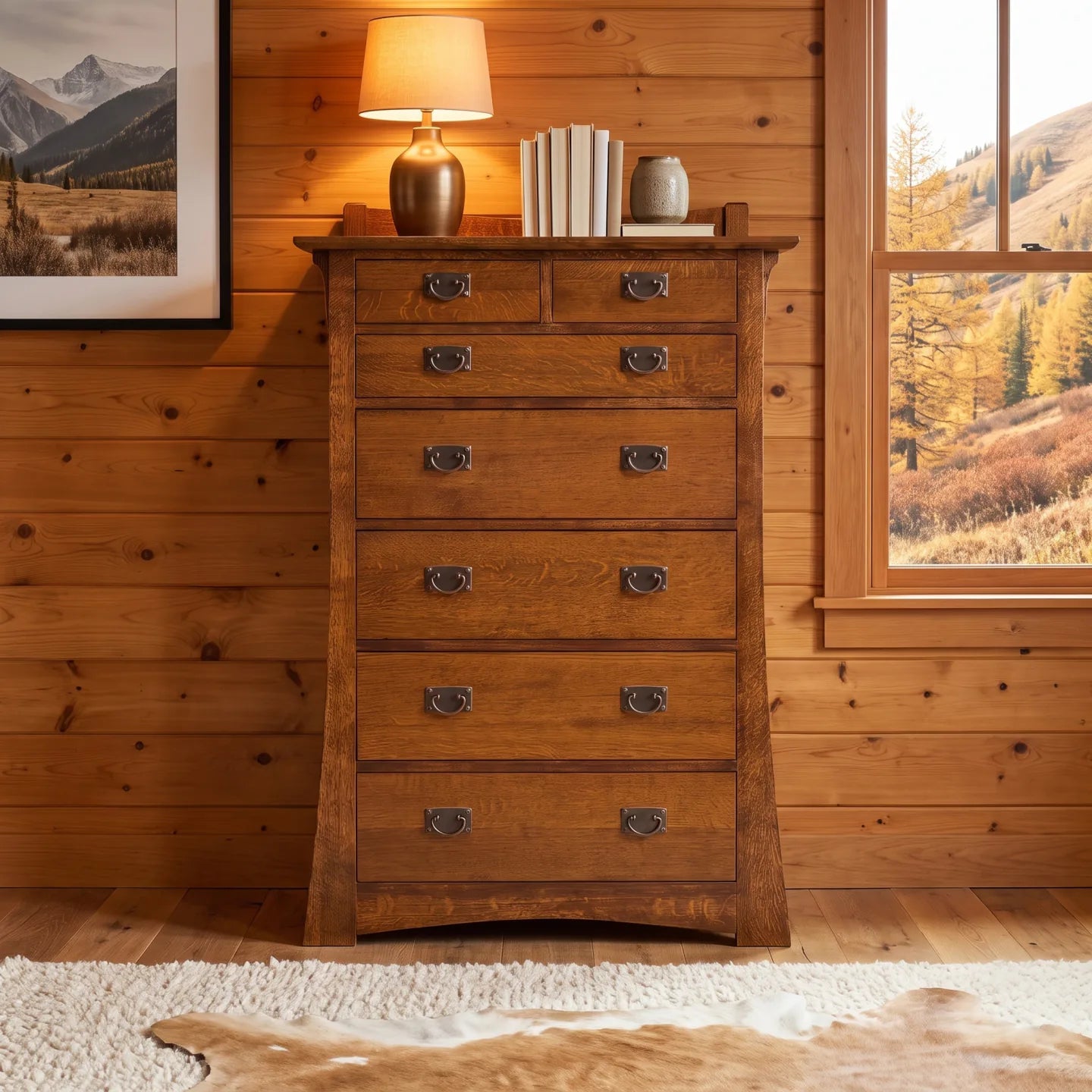 Bungalow 7-Drawer Bedroom Chest - Antique Brown