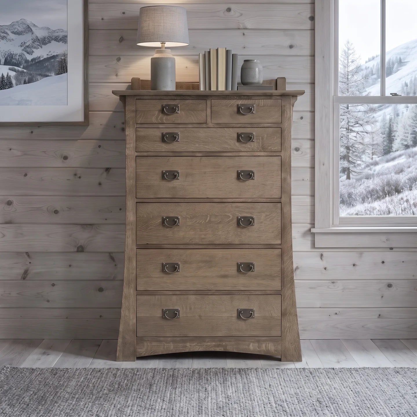 Bungalow 7-Drawer Bedroom Chest - Stone Gray