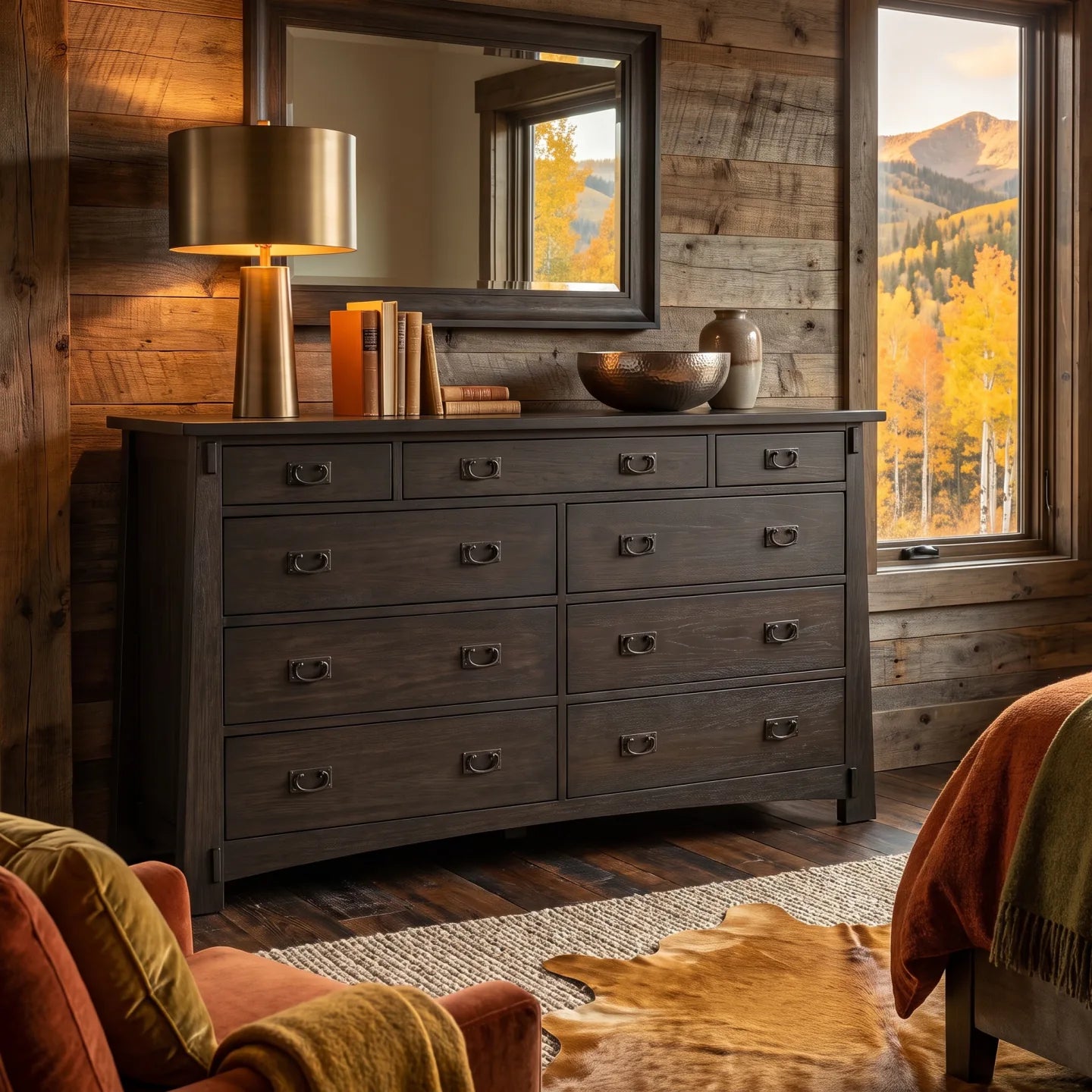 Bungalow 9-Drawer Dresser - Charcoal