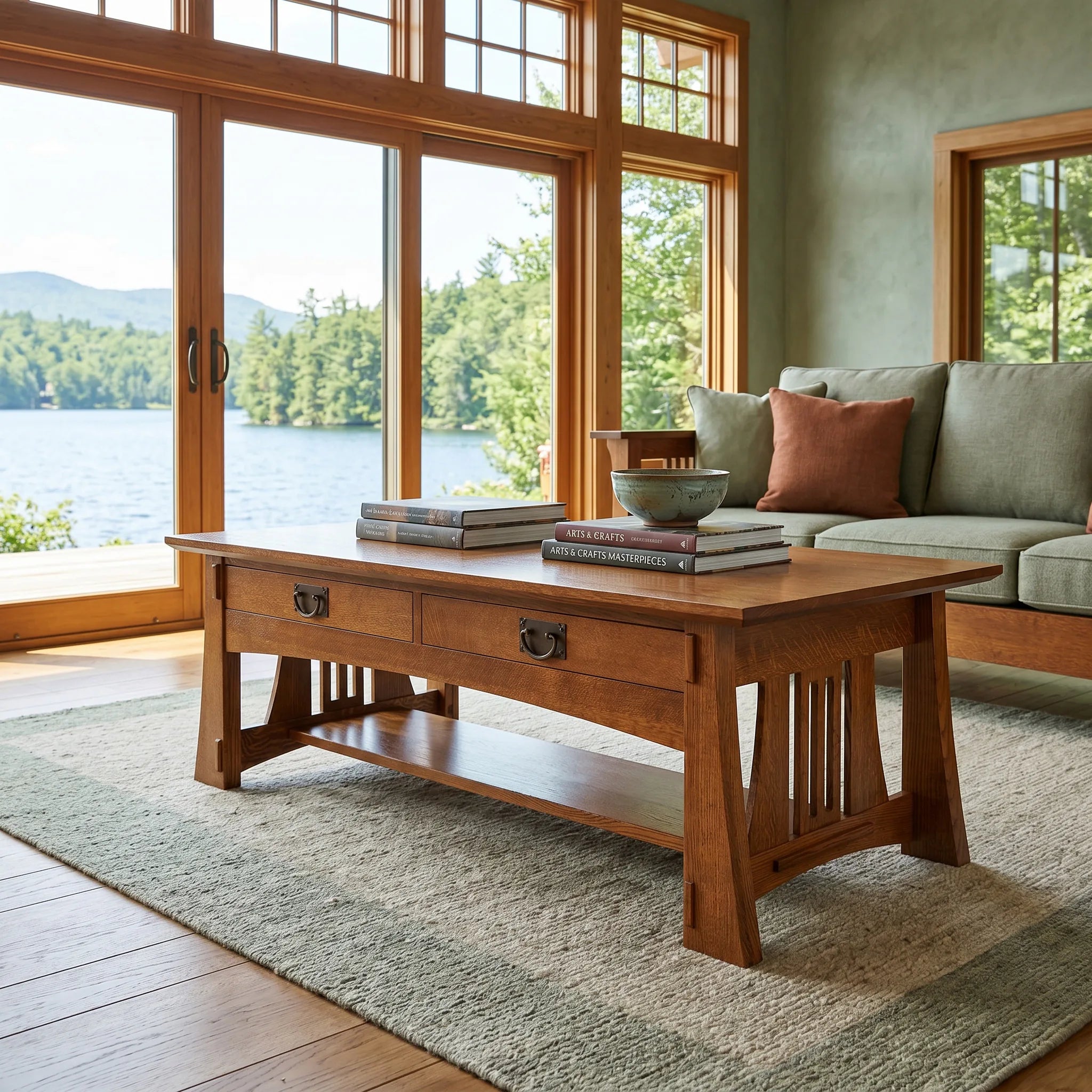 Bungalow Coffee Table - Antique Brown — front view