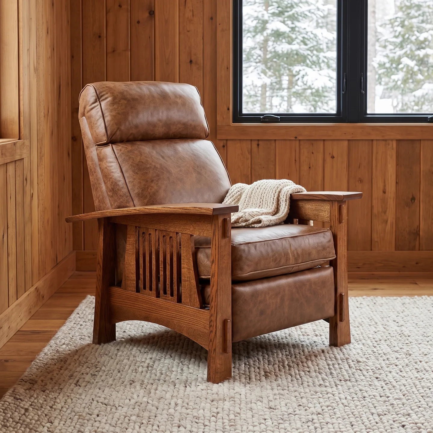Bungalow Solid Oak Recliner