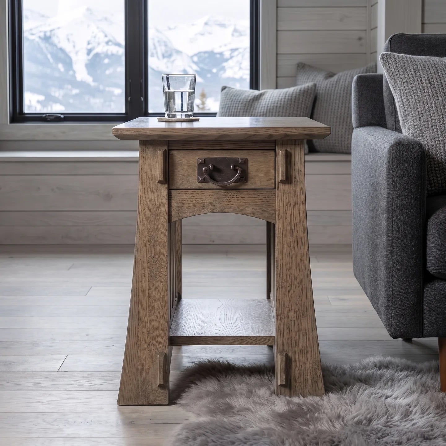Bungalow Spacesaver End Table - Stone Gray