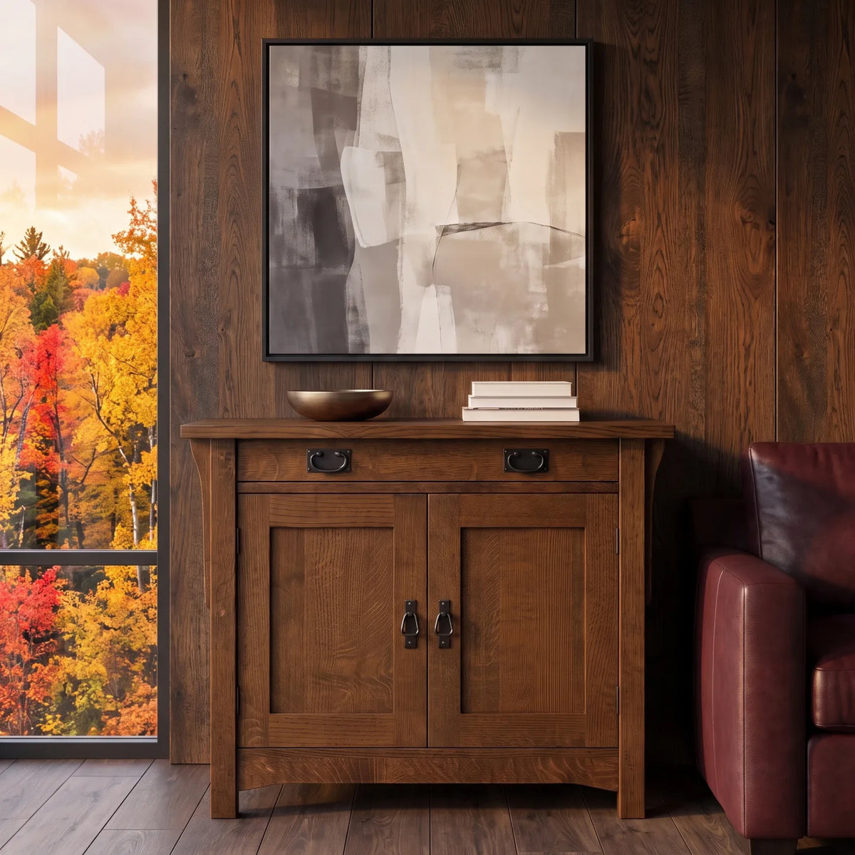 Mission 2-Door Console - Walnut