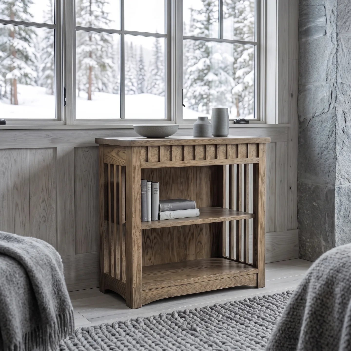 30" Bookcase - Stone Gray