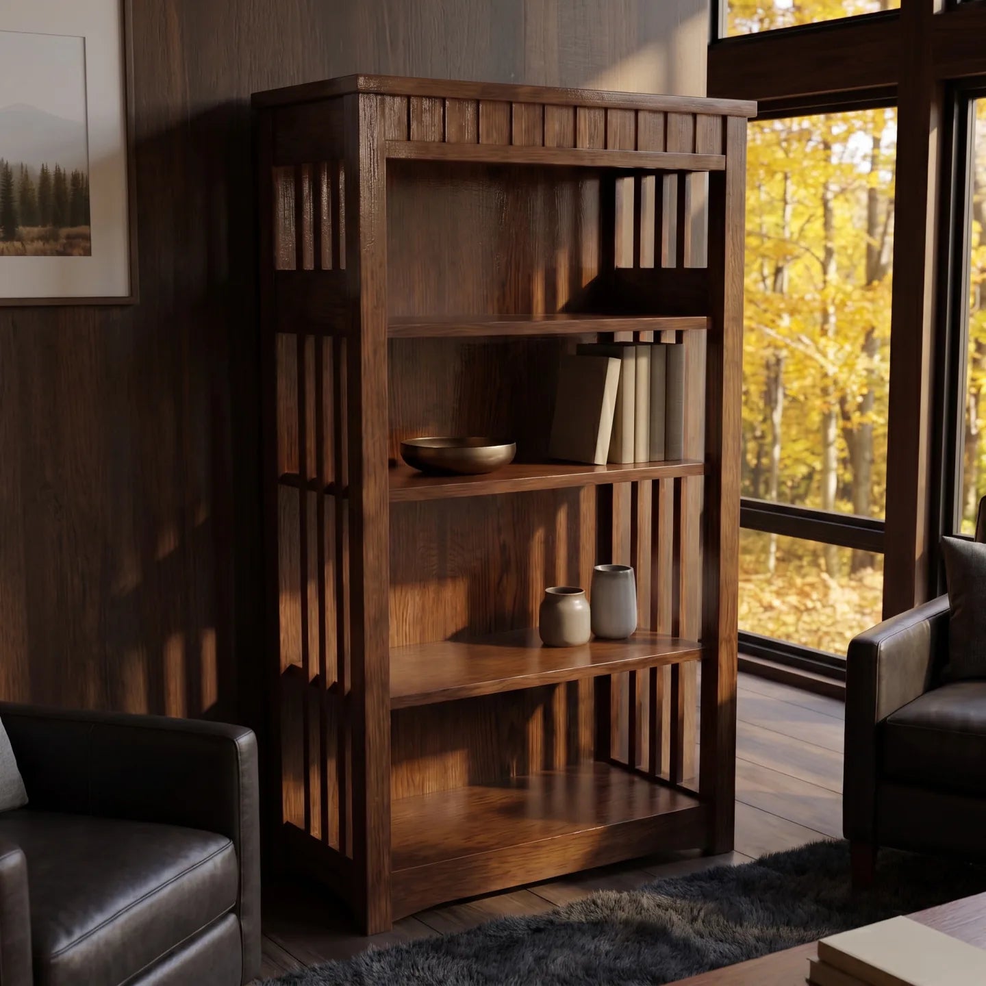 48" Bookcase - Walnut