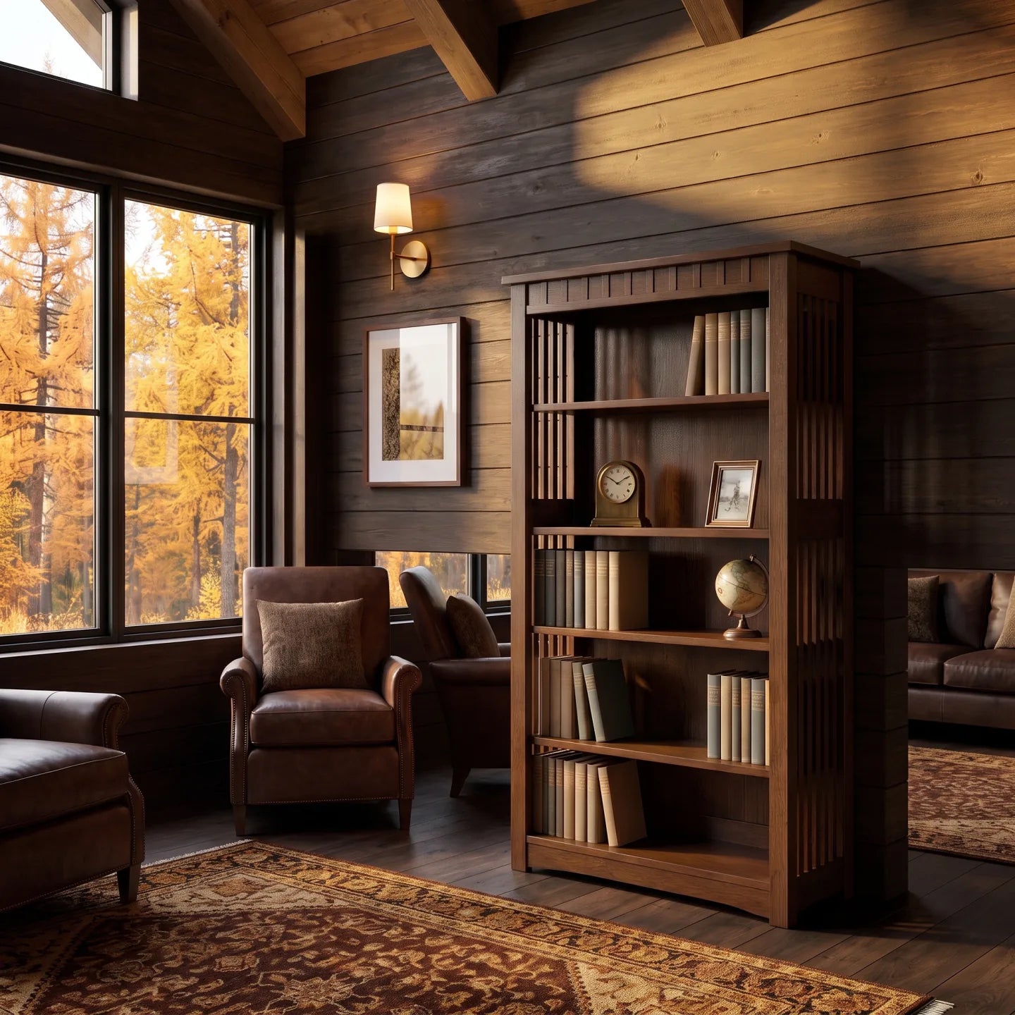 60" Bookcase - Walnut