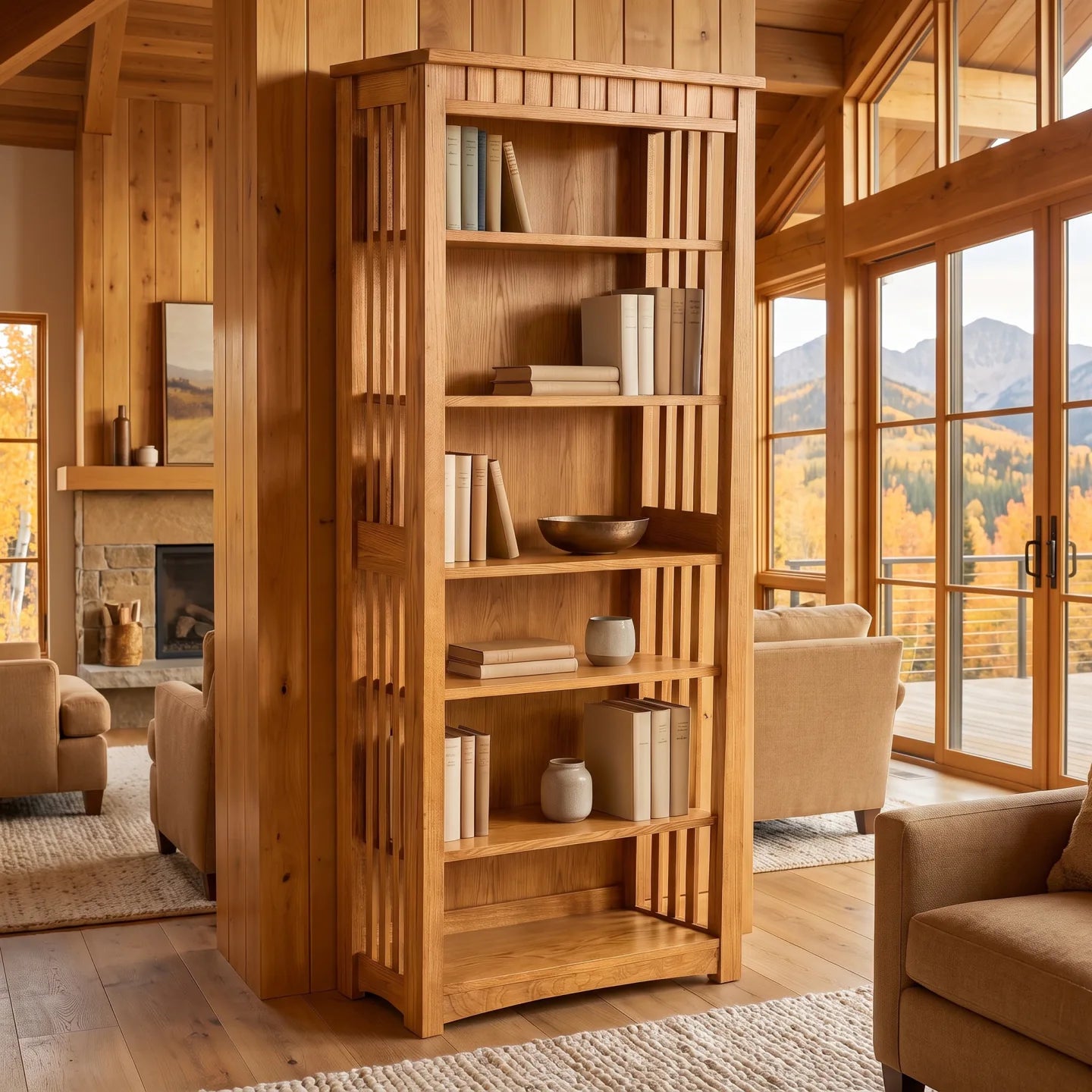 72" Bookcase - Country