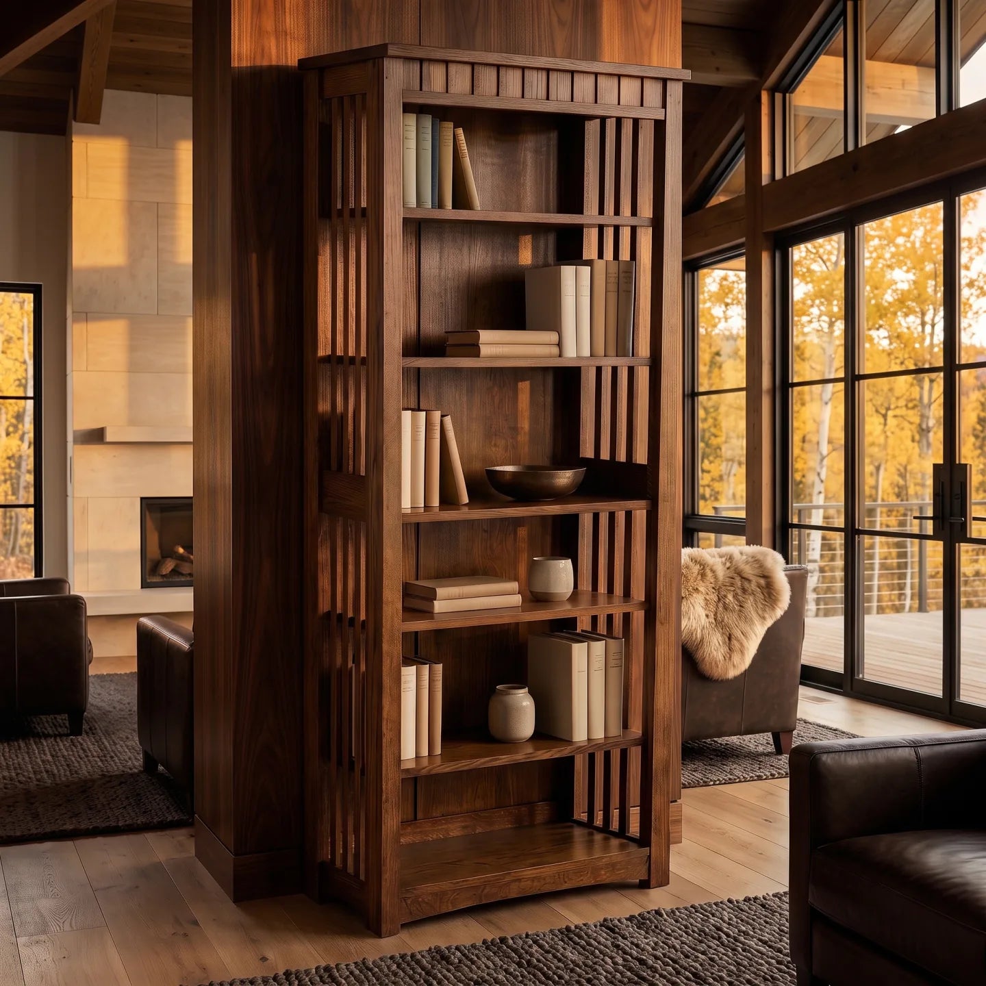 72" Bookcase - Walnut