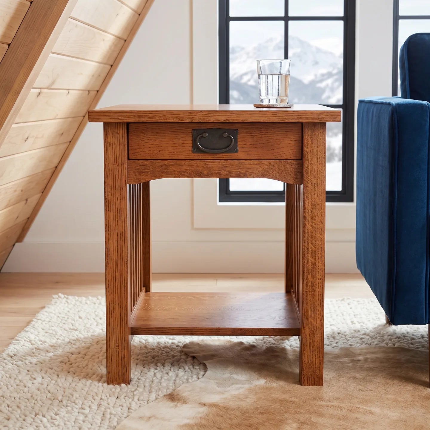 Mission End Table - Antique Brown