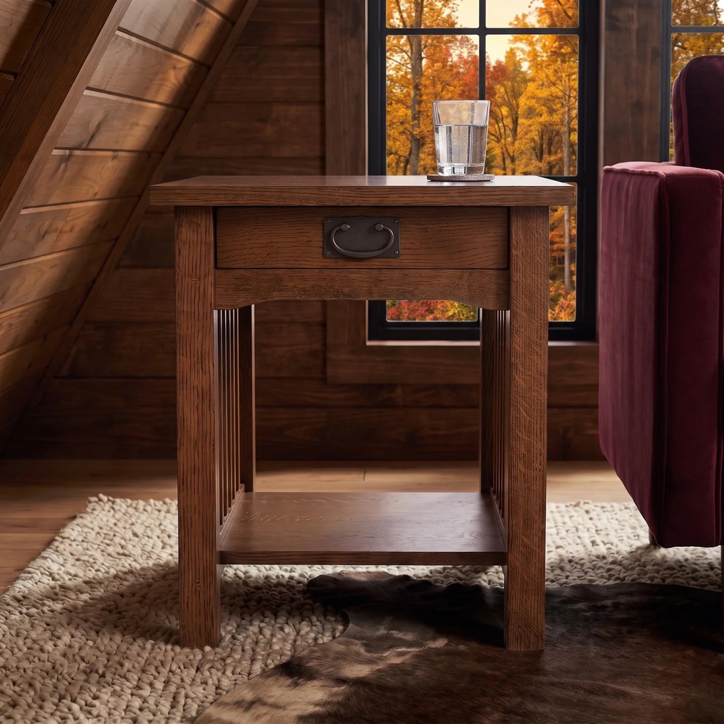 Mission End Table - Walnut