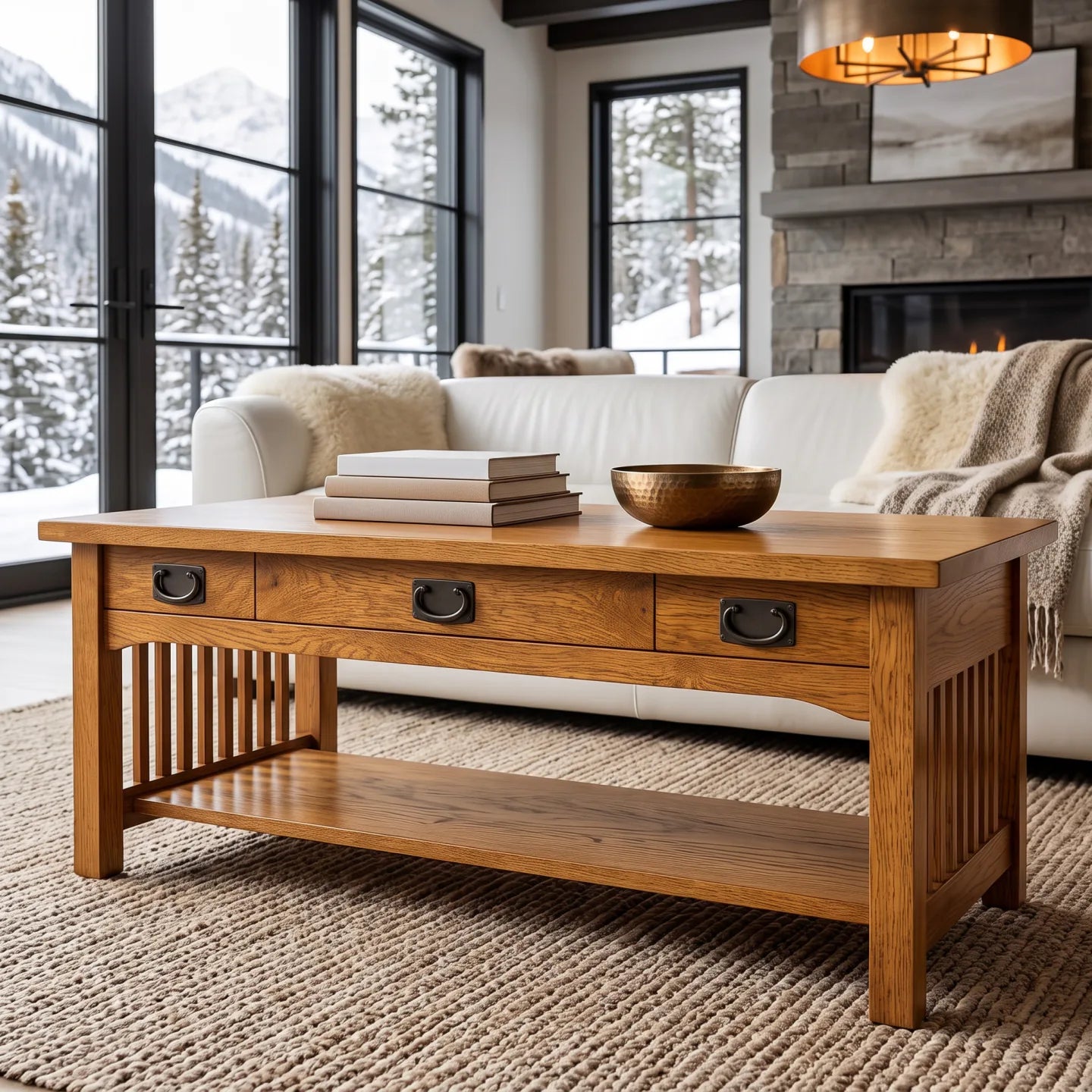 Mission Lift-Top Coffee Table - Country