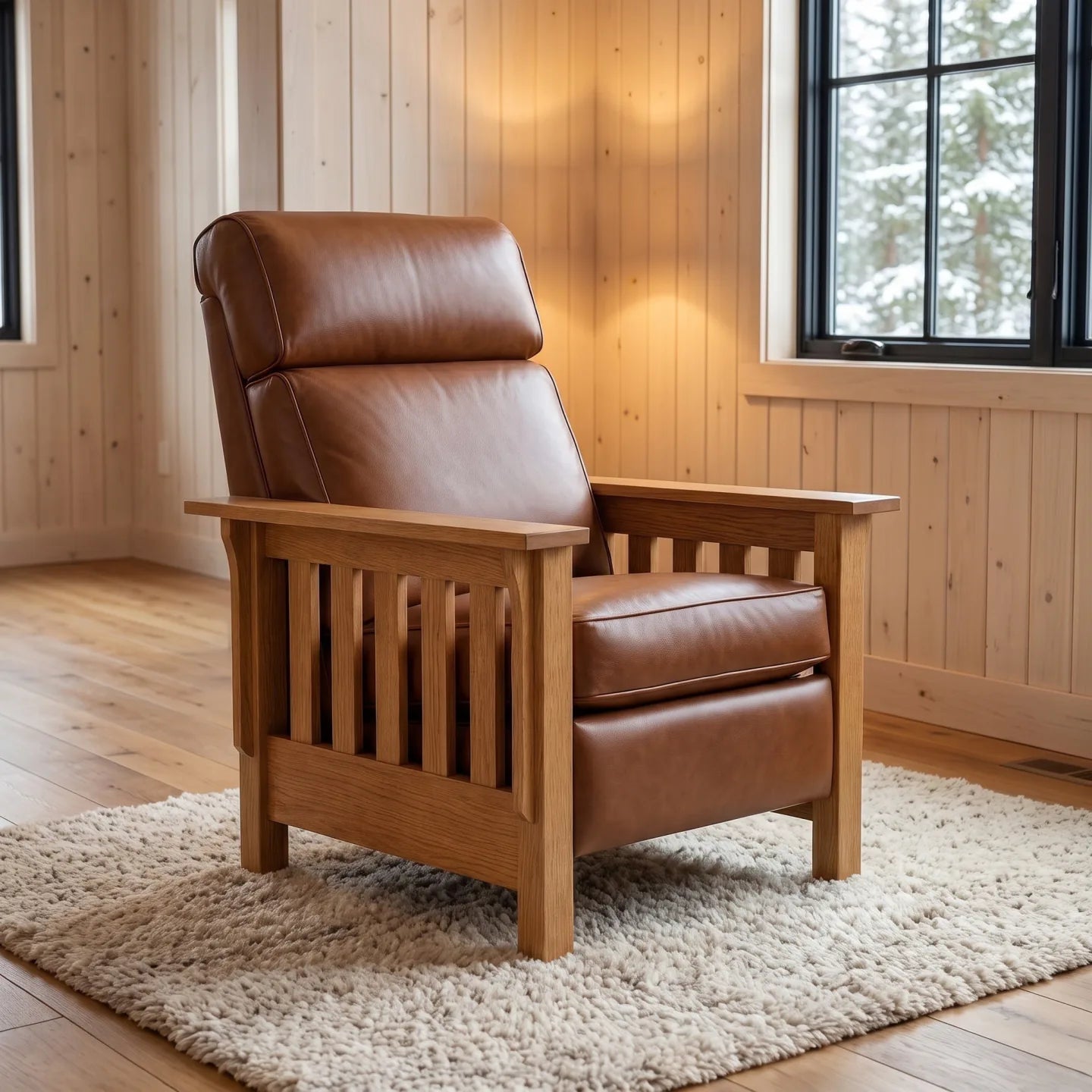 Mission Slat Farmhouse Recliner