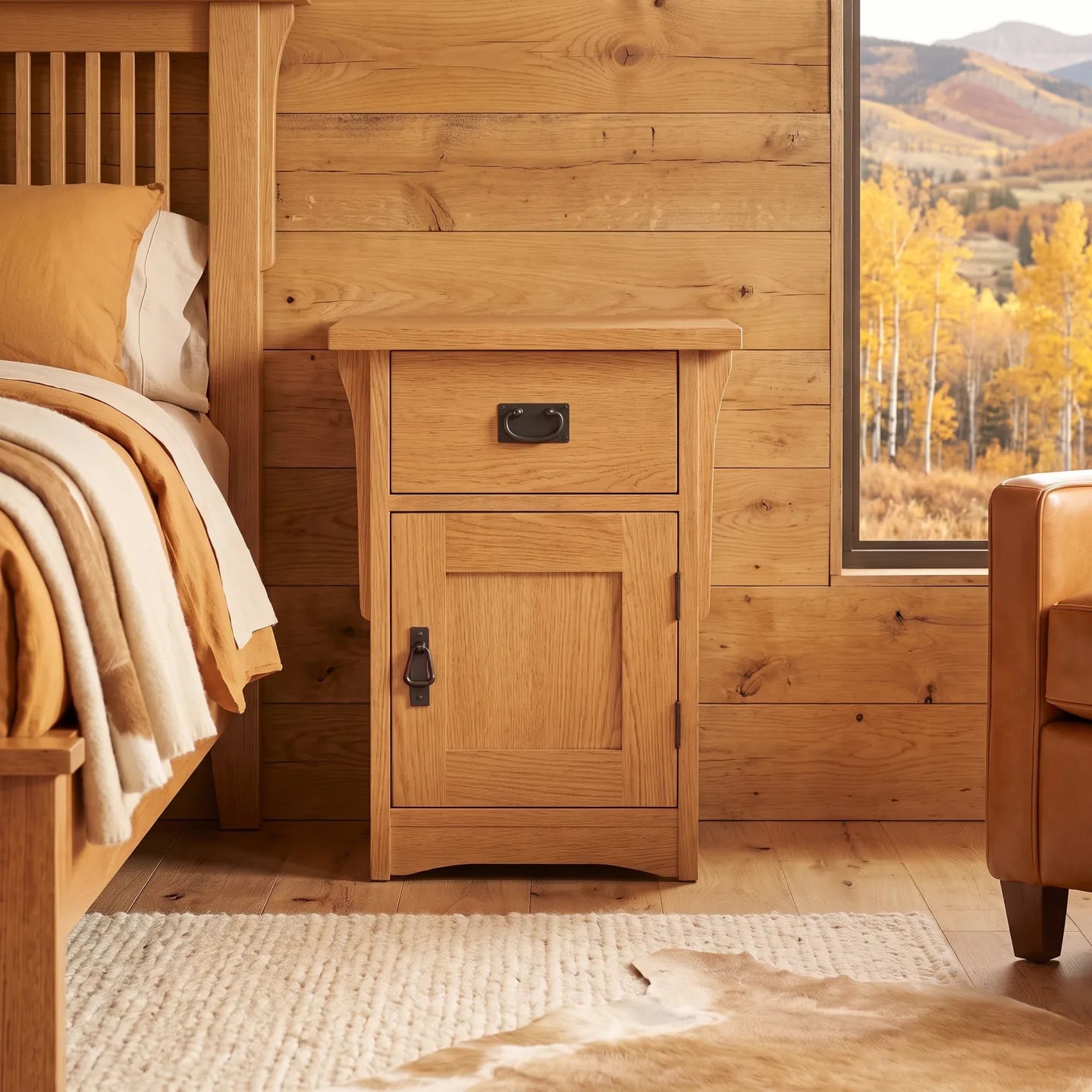 Mission Storage Nightstand - Country