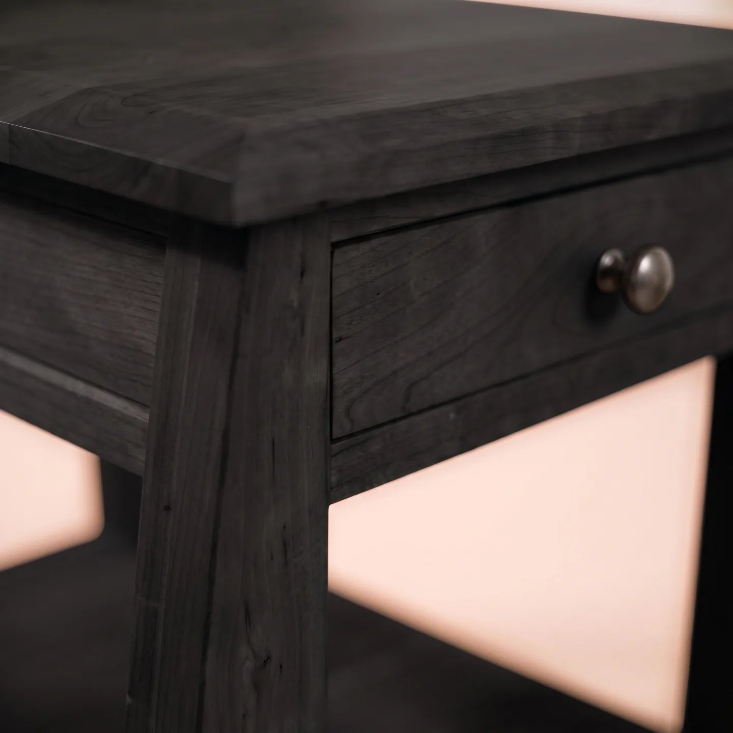 African Inlay End Table - Black