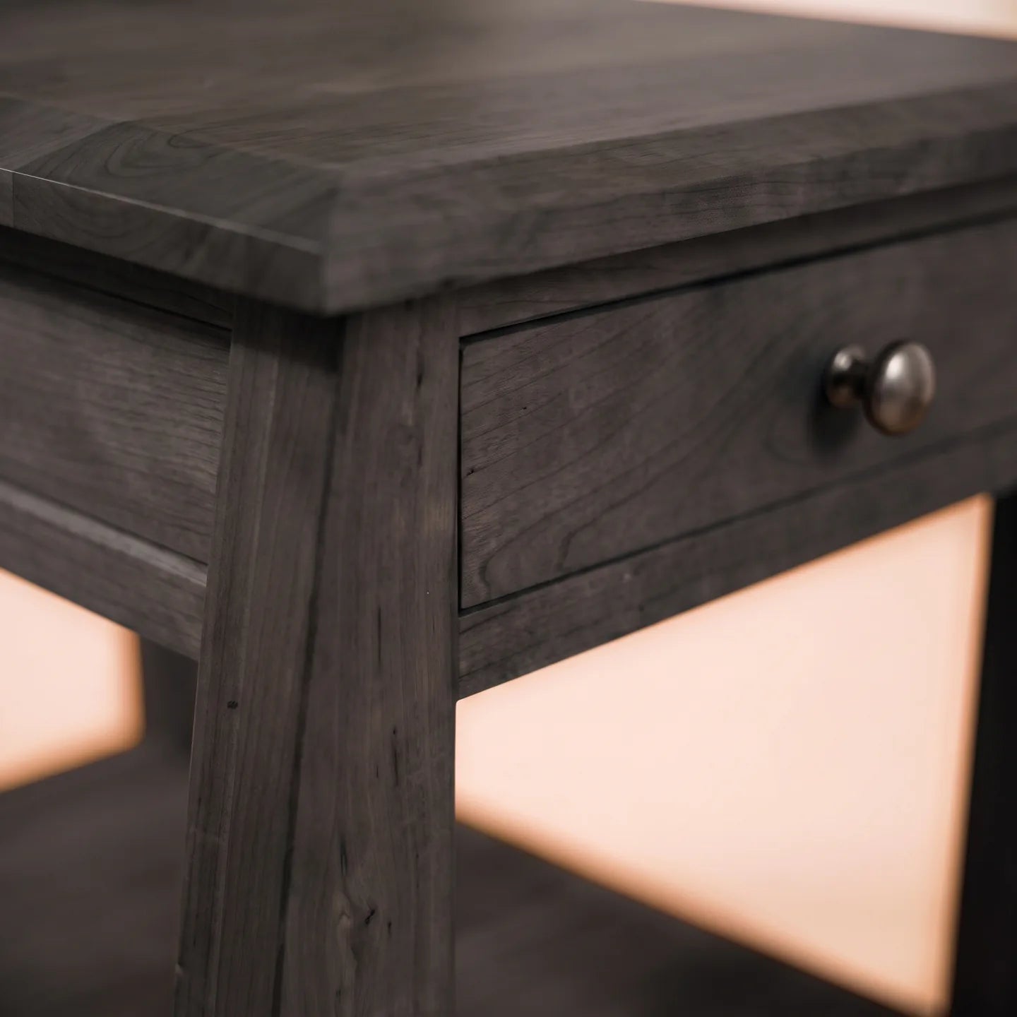 African Inlay End Table - Charcoal