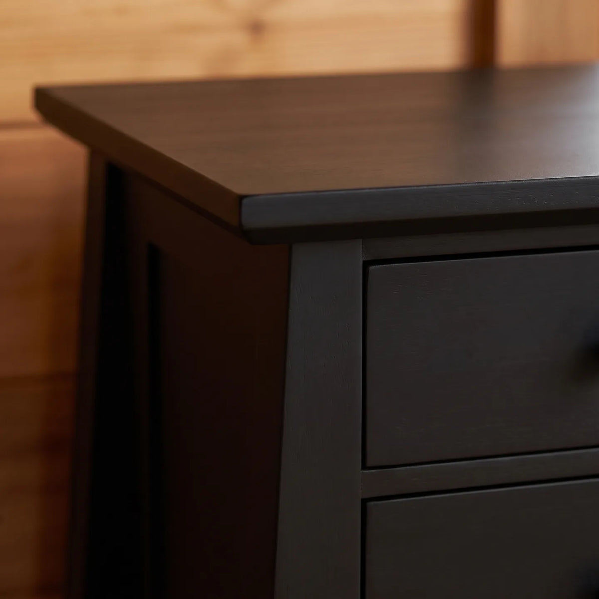 Bungalow 3-Drawer Nightstand - Black