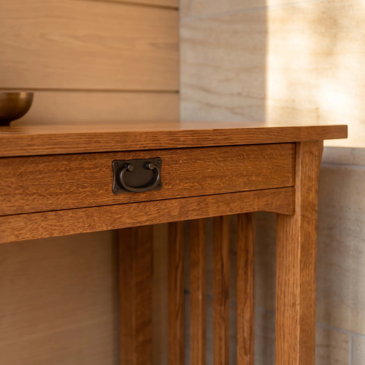 Mission 1-Drawer Desk - Antique Brown