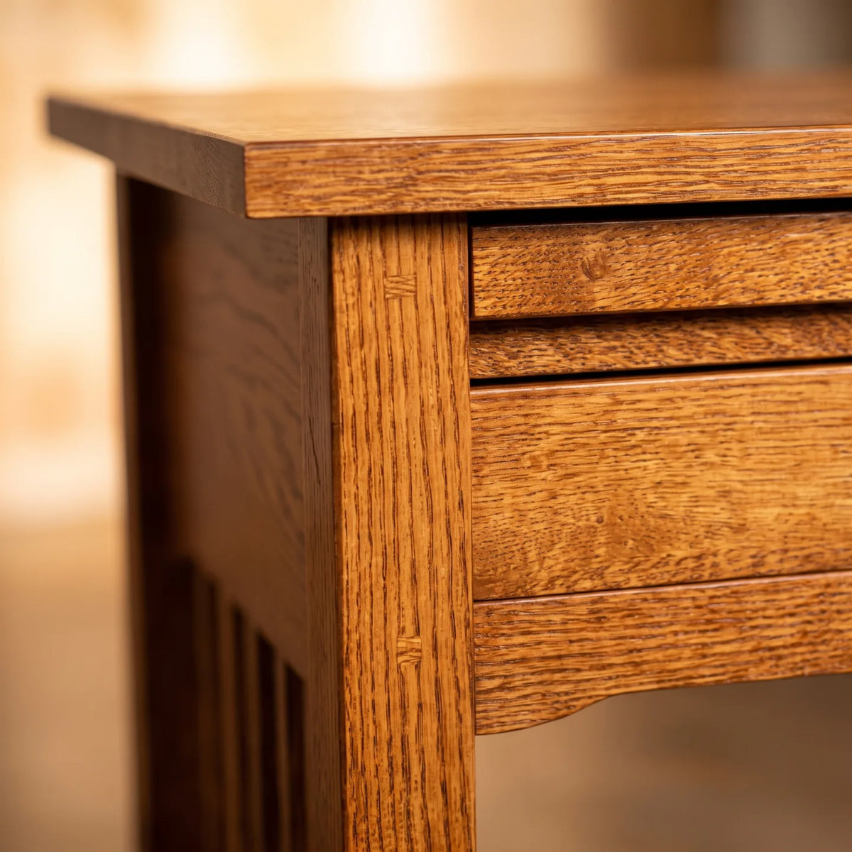 Mission 1-Drawer Tray Nightstand - Antique Brown