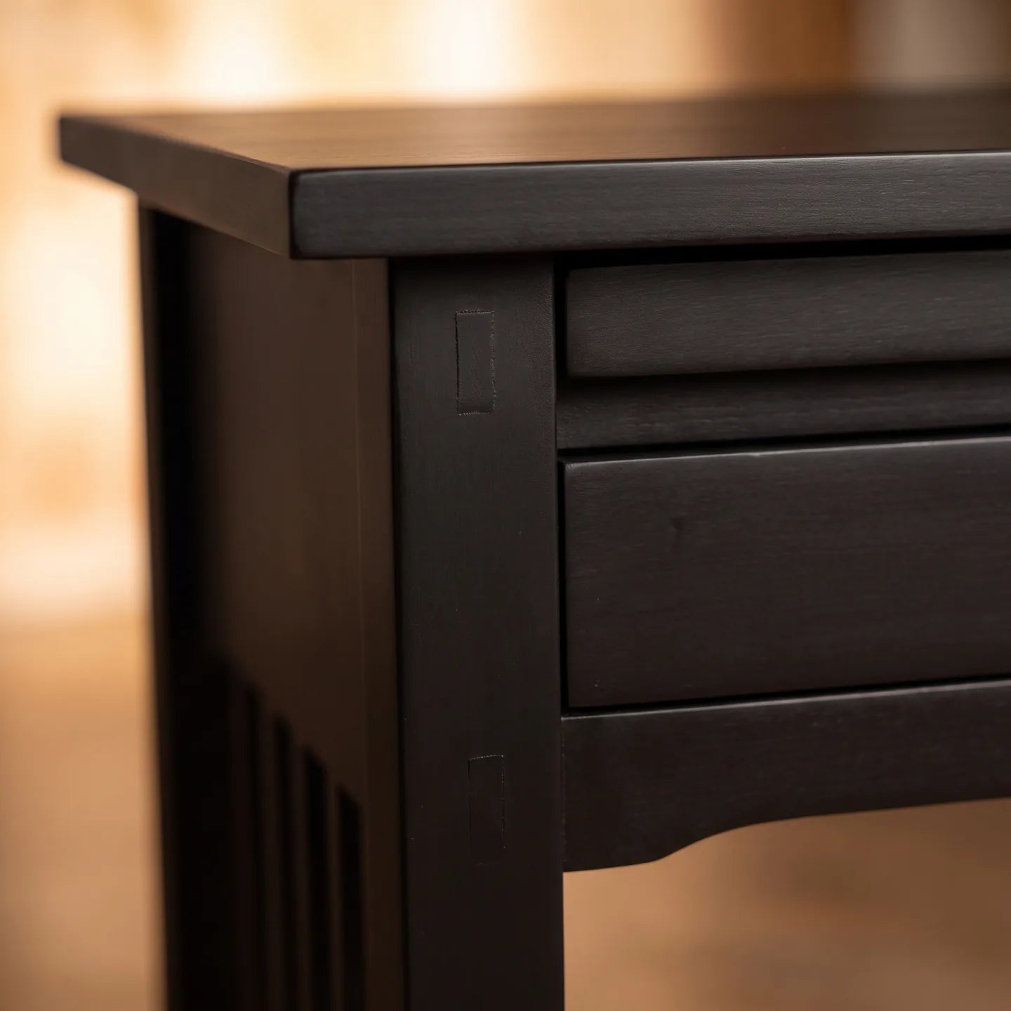 Mission 1-Drawer Tray Nightstand - Black