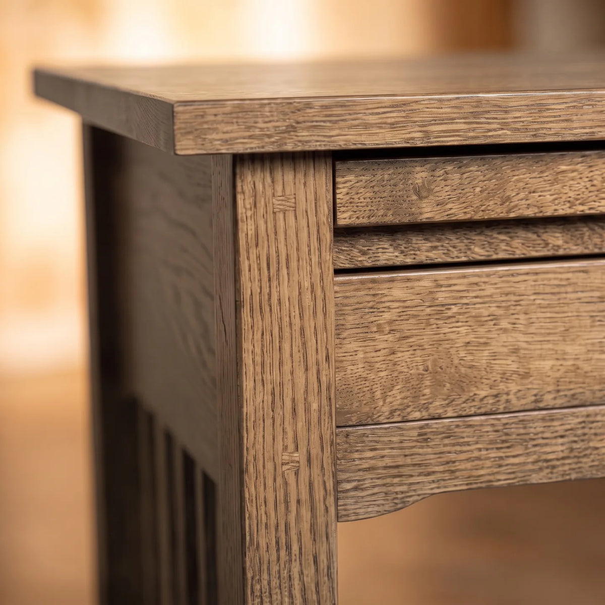 Mission 1-Drawer Tray Nightstand - Stone Gray
