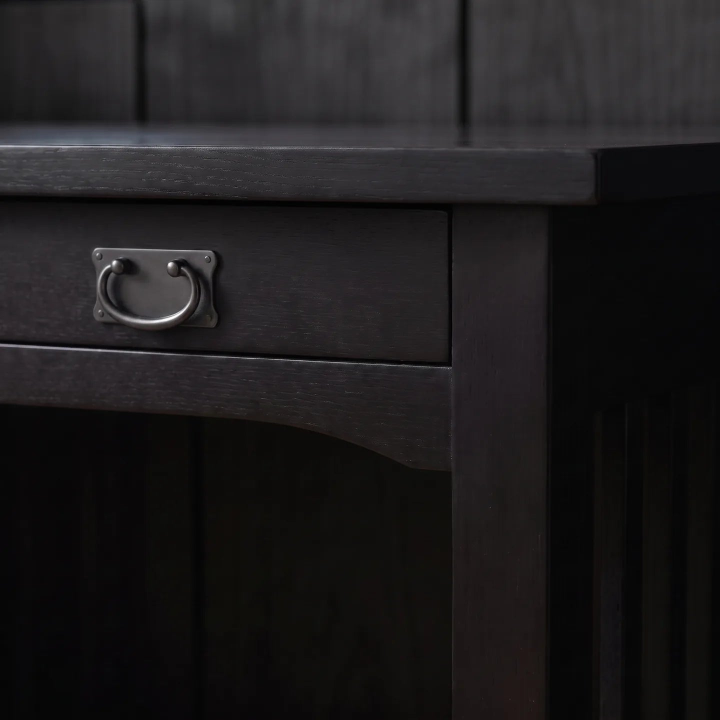 Mission 2-Drawer Desk - Black