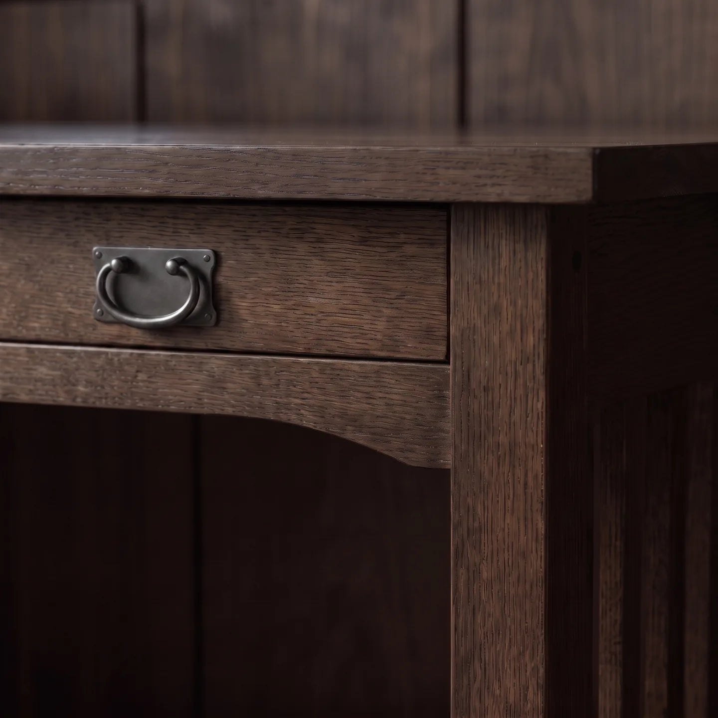 Mission 2-Drawer Desk - Charcoal