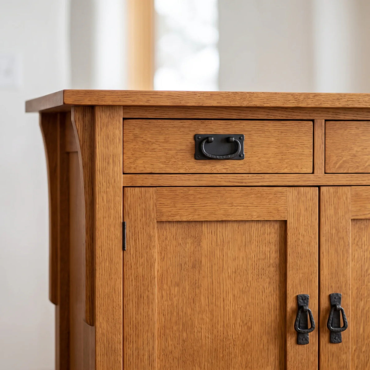Mission 3-Door Console - Antique Brown