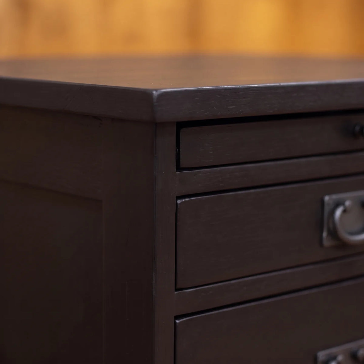 Mission 3-Drawer Tray Nightstand - Black